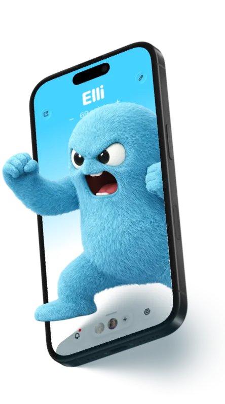 Elli — blue Erny character in app