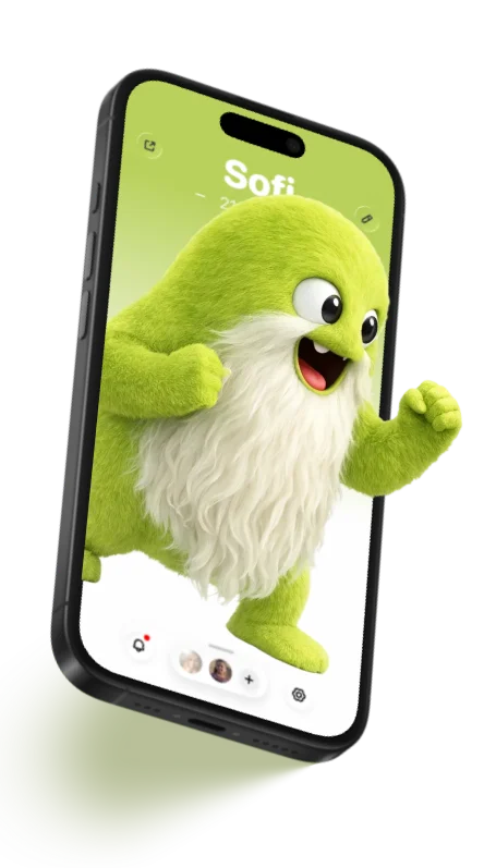 Sofi — green Erny character in app