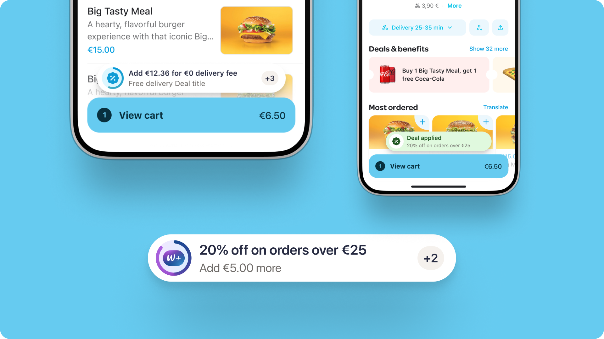 Offer Assistant in context on the venue menu: offer awareness and progress while browsing and building a basket